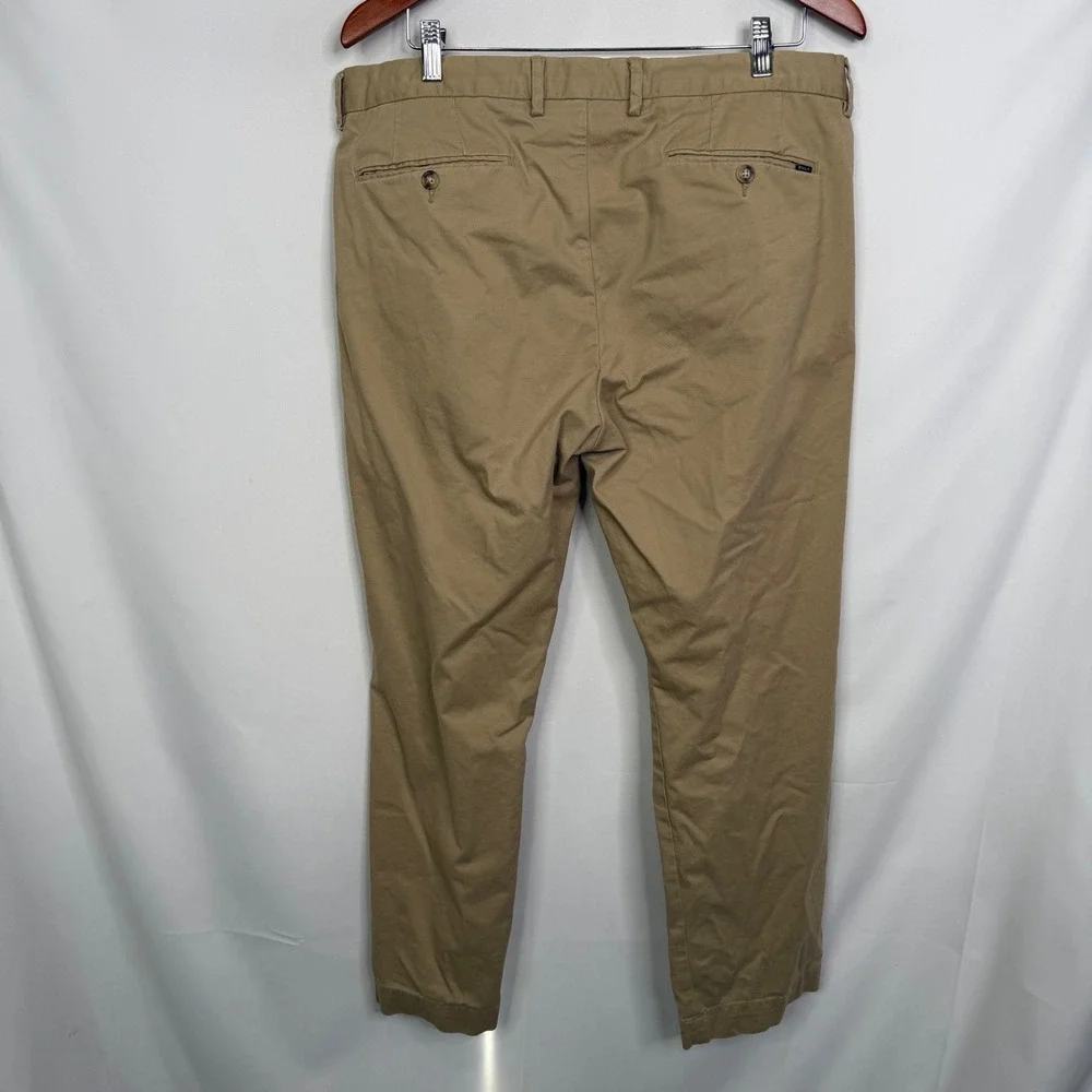 Polo Ralph Lauren Mens Stretch Straight Fit Chino Pants Khaki Tan 36x 28